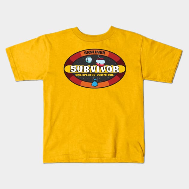 Skyliner Survivor Kids T-Shirt by brkgnews